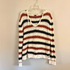 Roxy Striped hooded Women's Sweater size L